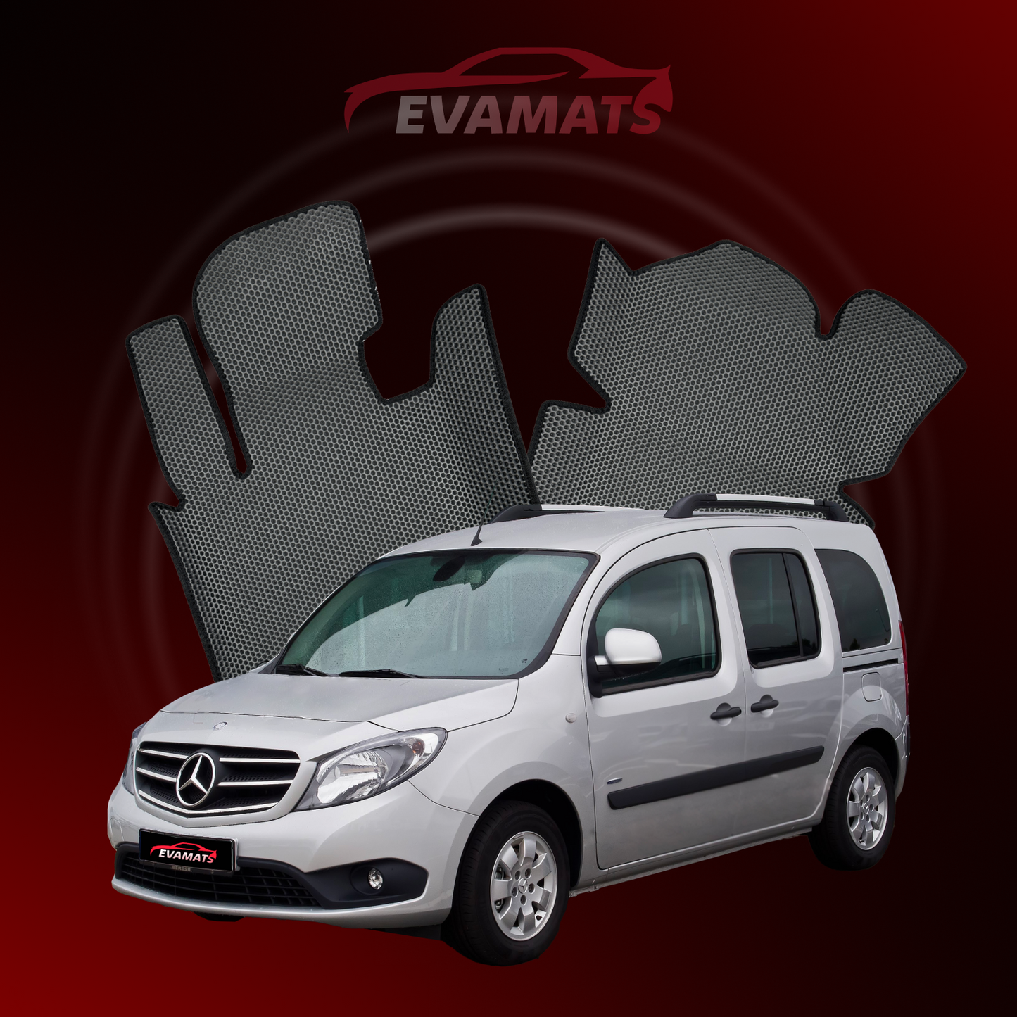 Автоковрики EVAMATS для Mercedes-Benz Citan 1 покоління (W415) 2012 - 2021 р.в. KOMBIVAN