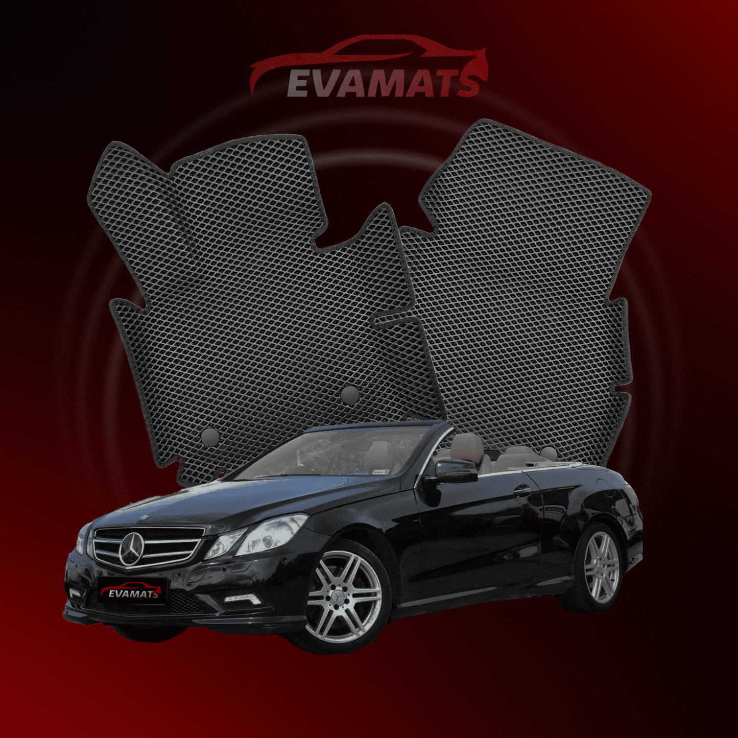 Dywaniki samochodowe EVAMATS do Mercedes-Benz E-klasa 4 gen (W212) 2009 – 2016 rok KABRIOLET