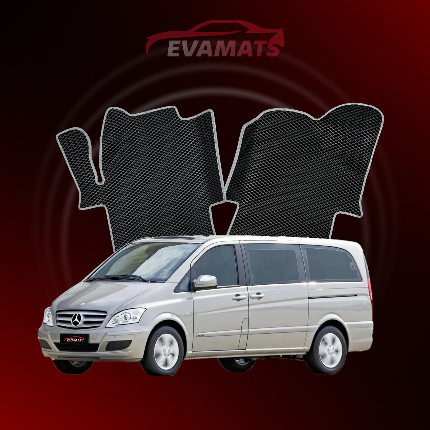 Автоковрики EVAMATS для Mercedes-Benz Viano (W639) 2003 - 2014 LONG MINIVAN