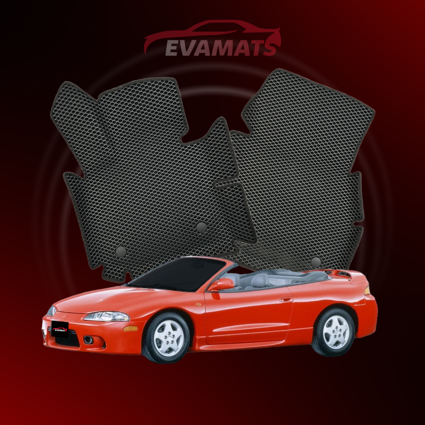 Dywaniki samochodowe EVAMATS do Mitsubishi Eclipse 2 gen 1994-1999 rok KABRIOLET