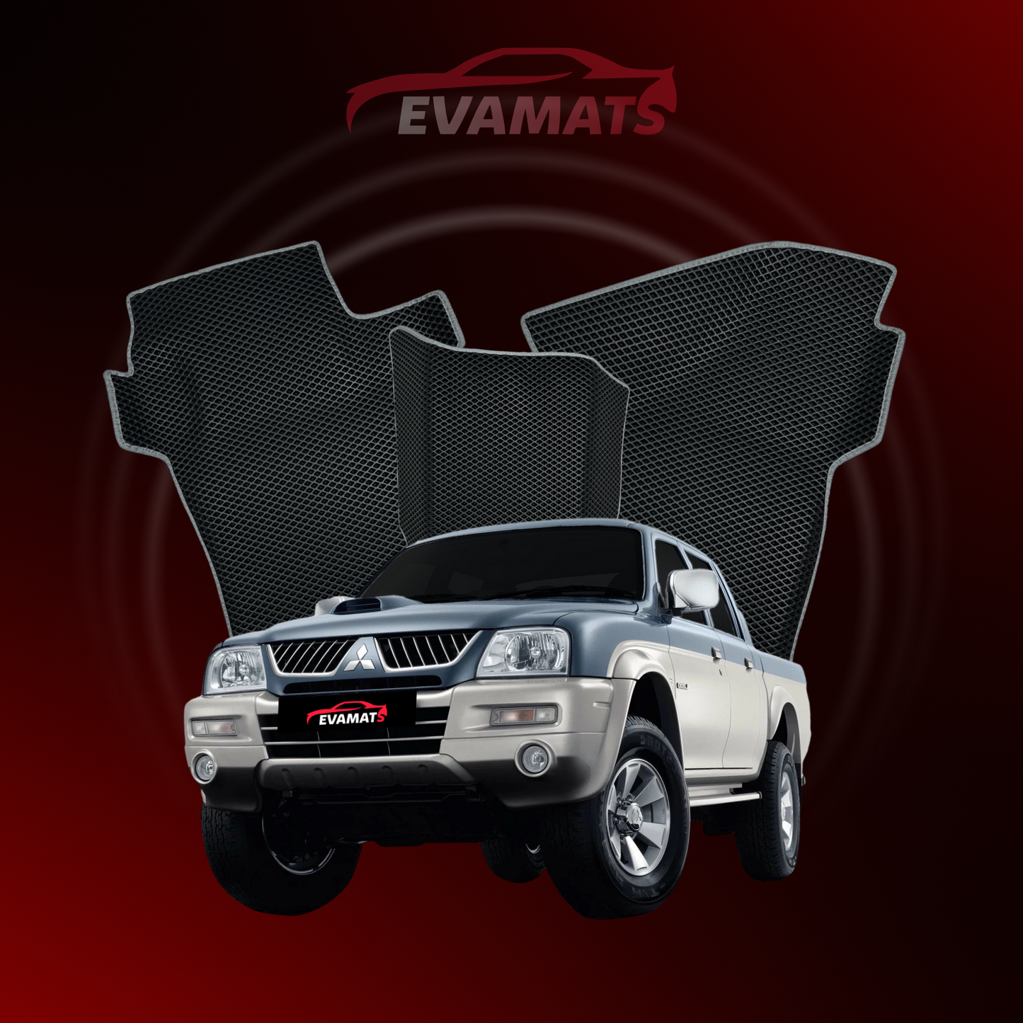 Автомобільні килимки EVAMATS для Mitsubishi L200 3 gen 1996-2006 р. PICK-UP з подвійною кабіною