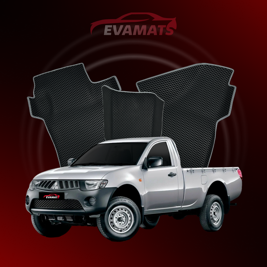 Dywaniki samochodowe EVAMATS do Mitsubishi L200 4 gen 2006-2014 rok PICK-UP z poedyncza kabina