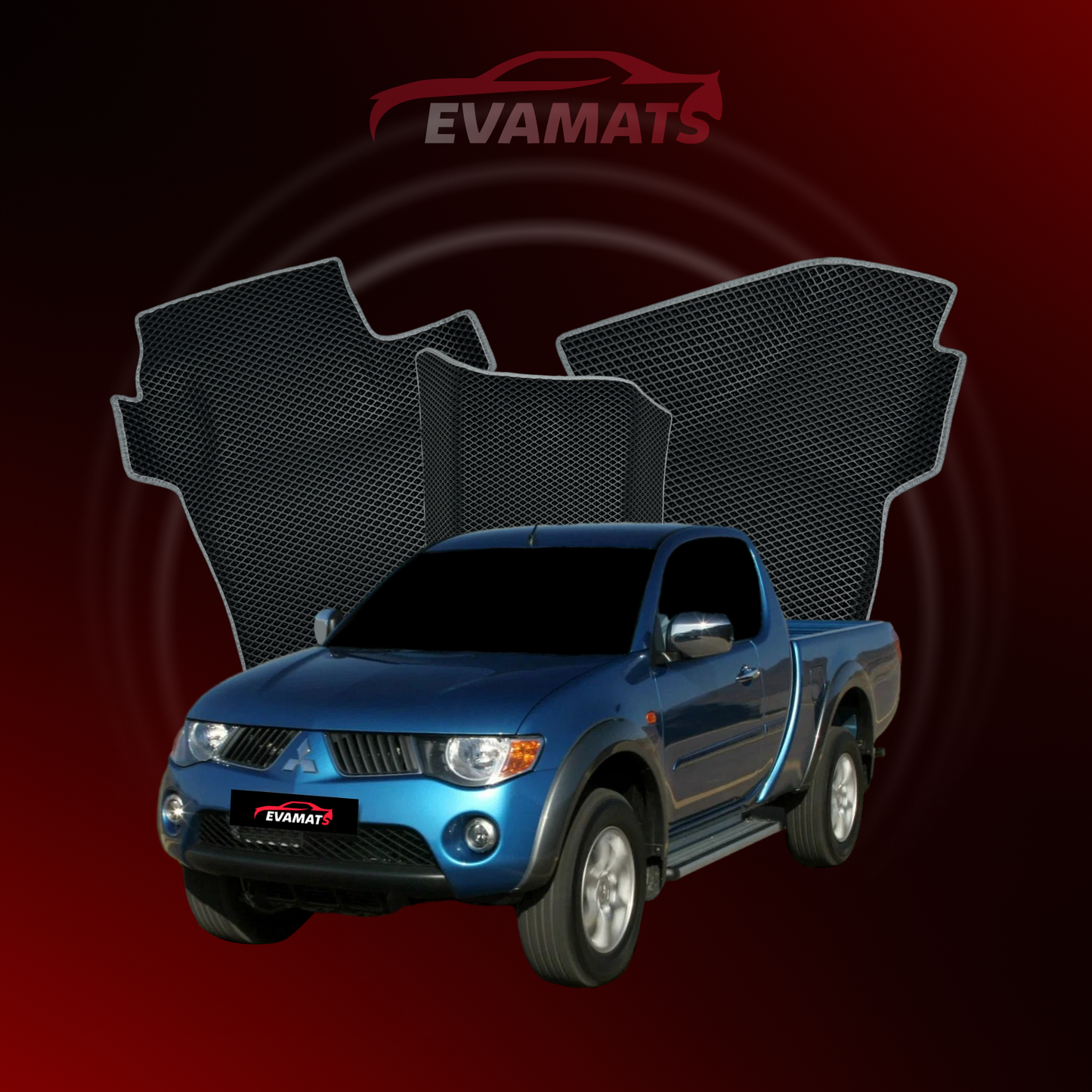 Автоковрики EVAMATS для Mitsubishi L200 4th gen 2006-2014 року PICK-UP з полуторною кабіною