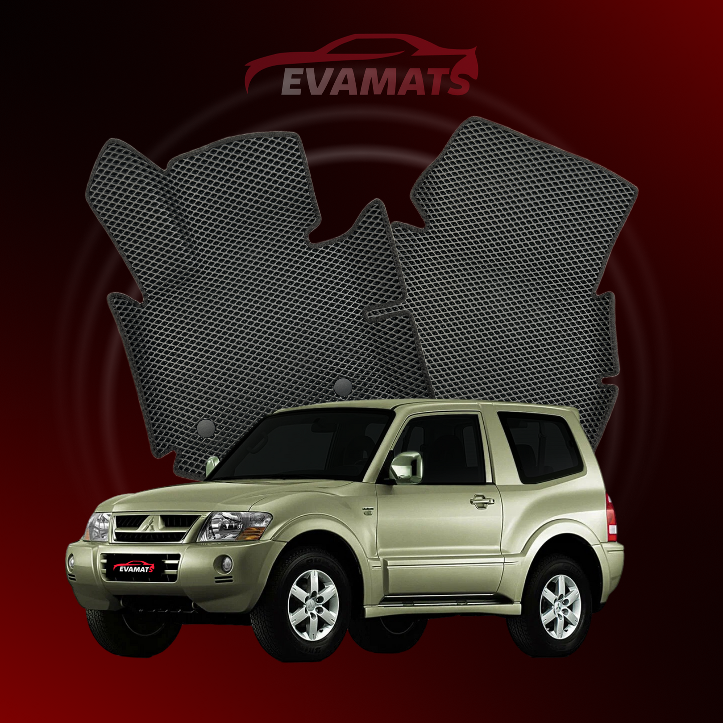 Dywaniki samochodowe EVAMATS do Mitsubishi Pajero 3 gen 1999-2006 rok SUV 3 drzwi