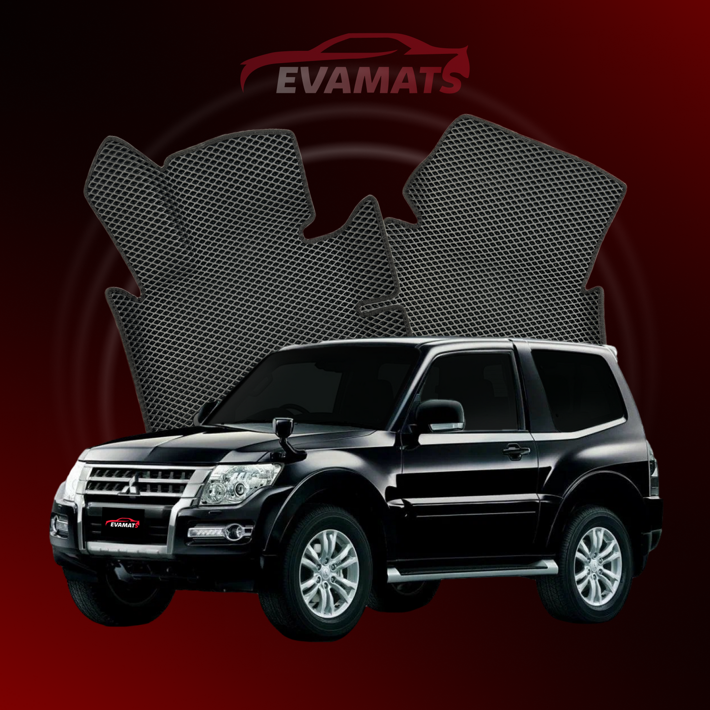 Dywaniki samochodowe EVAMATS do Mitsubishi Pajero 4 gen 2006-2023 rok SUV 3 drzwi