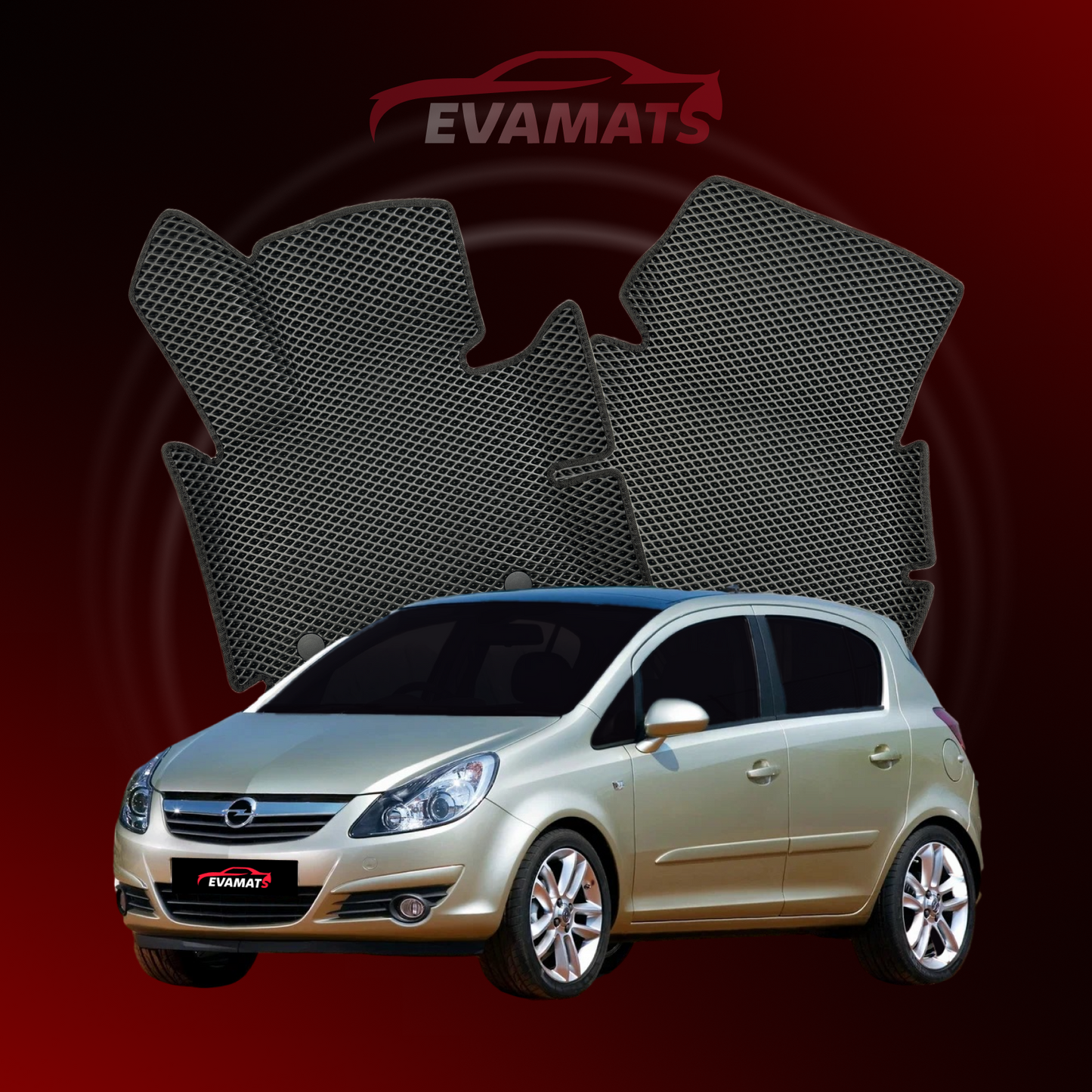 Автоковрики EVAMATS для Opel Corsa D 4 gen 2006-2014 р.в. ХЕТЧБЕК 5 дв.