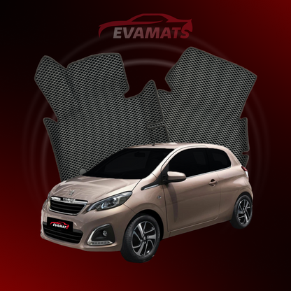 Dywaniki samochodowe 3D EVAMATS do Peugeot 108 1 gen 2014-2021 rok HATCHBACK 3 drzwi