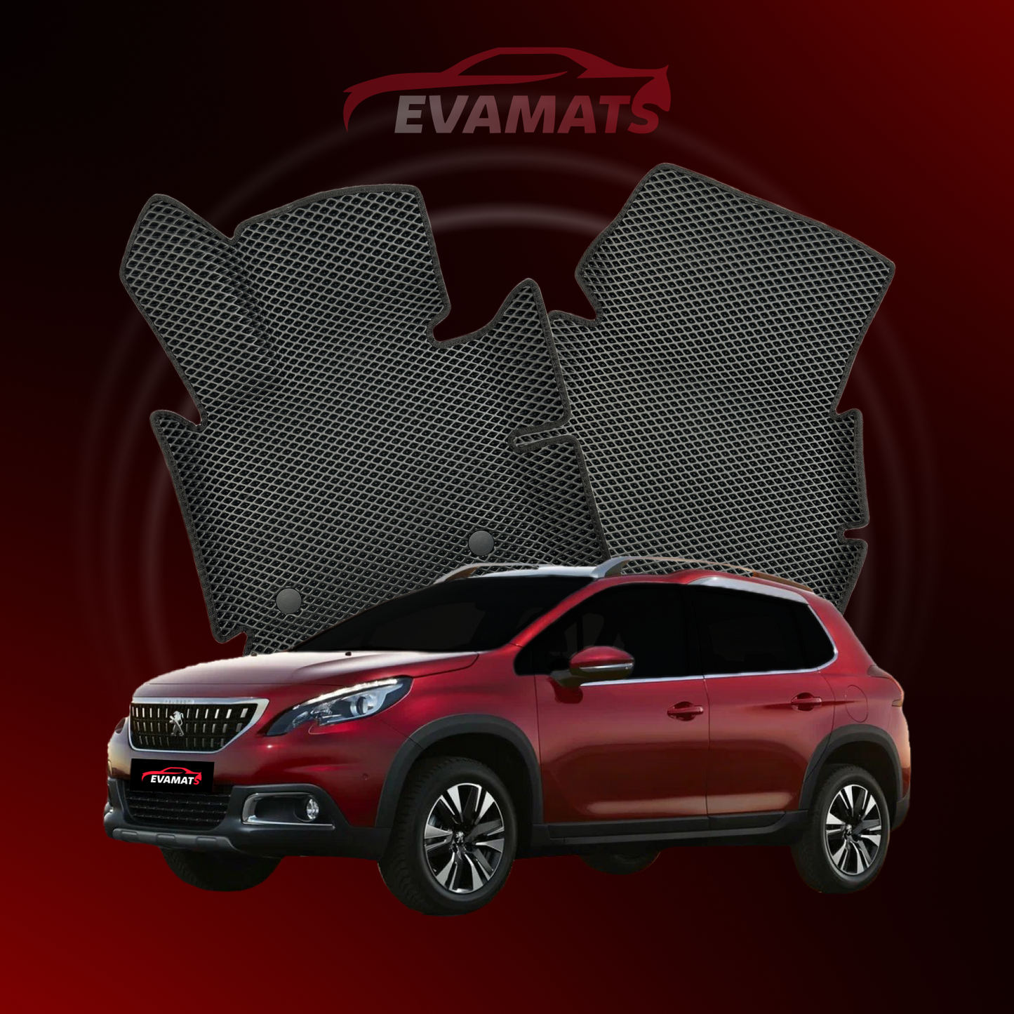 Dywaniki samochodowe 3D EVAMATS do Peugeot 2008(MT) 1 gen 2013-2019 rok SUV