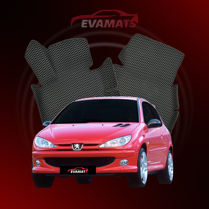 Dywaniki samochodowe 3D EVAMATS do Peugeot 206(MT) 1 gen 1998-2012 rok HATCHBACK 3 drzwi