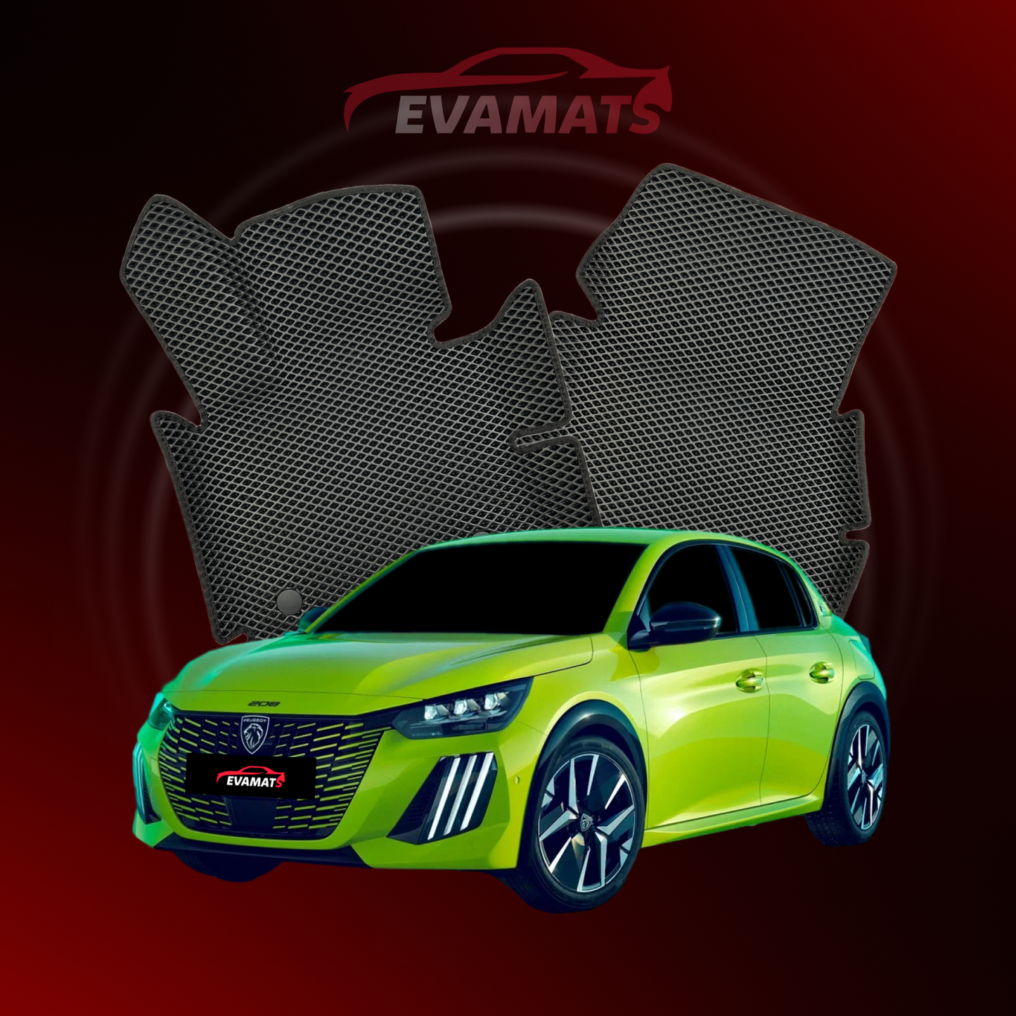 Автоковрики EVAMATS для Peugeot 208(AT) 2 ген. 2019-2025 г.в. ХЭТЧБЕК 5 дв.