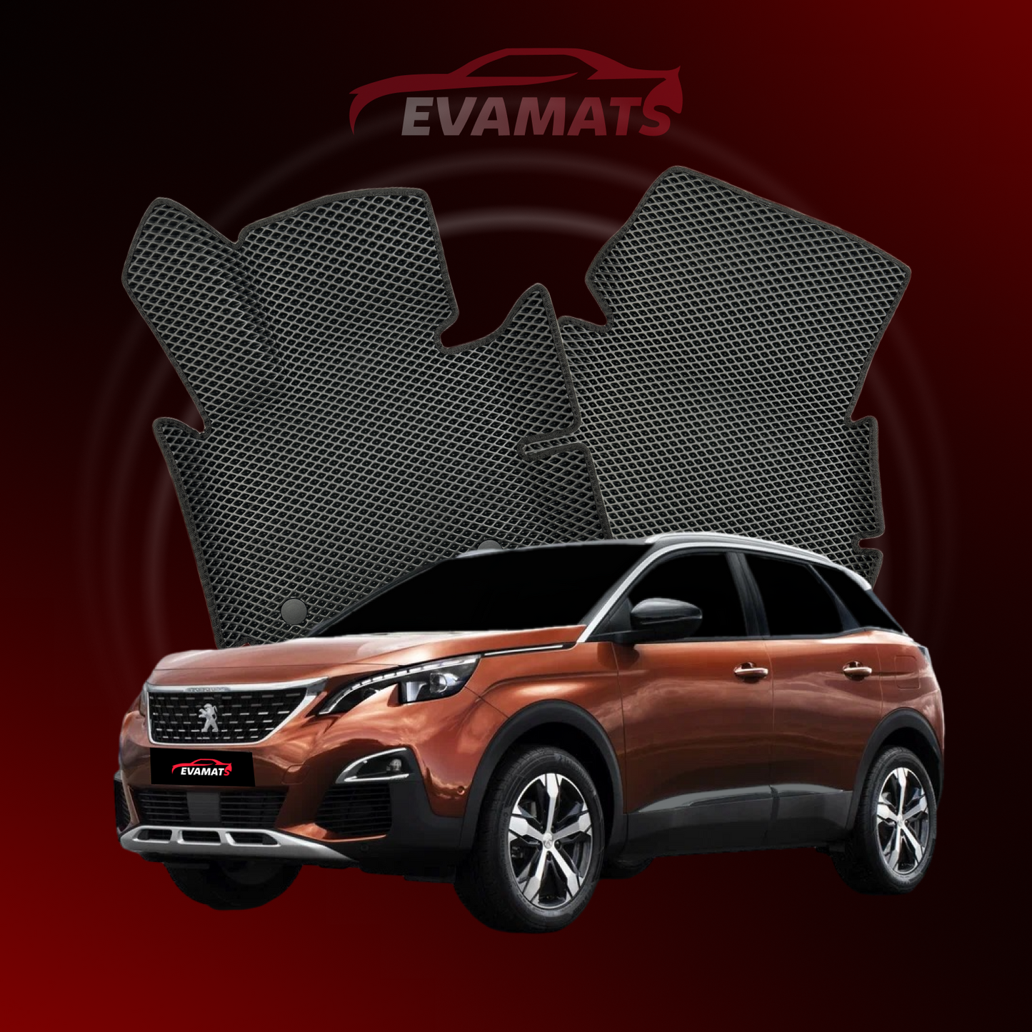 Dywaniki samochodowe 3D EVAMATS do Peugeot 3008(AT) 2 gen 2016-2025 rok SUV