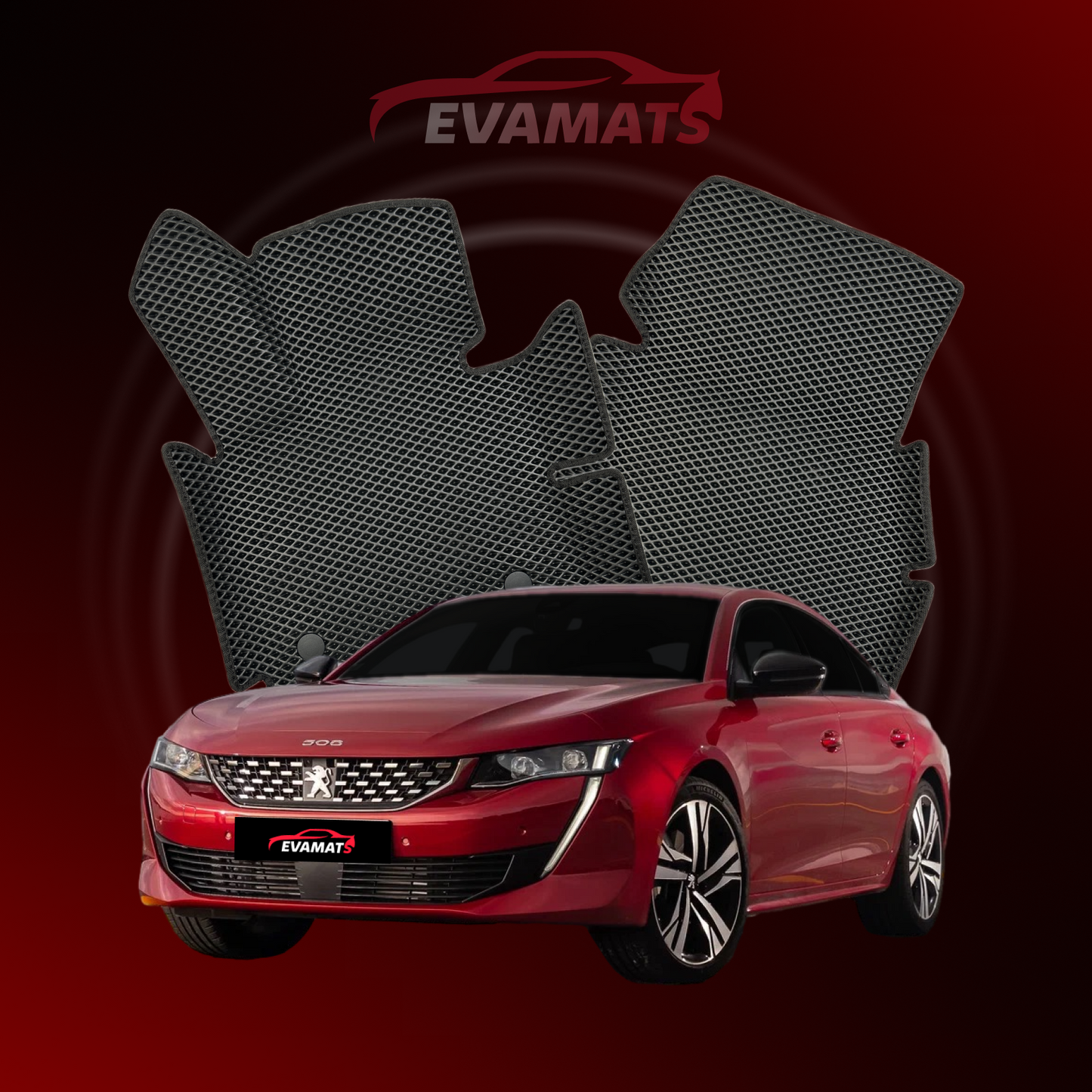 Dywaniki samochodowe 3D EVAMATS do Peugeot 508(AT) 2 gen 2018-2025 rok SEDAN