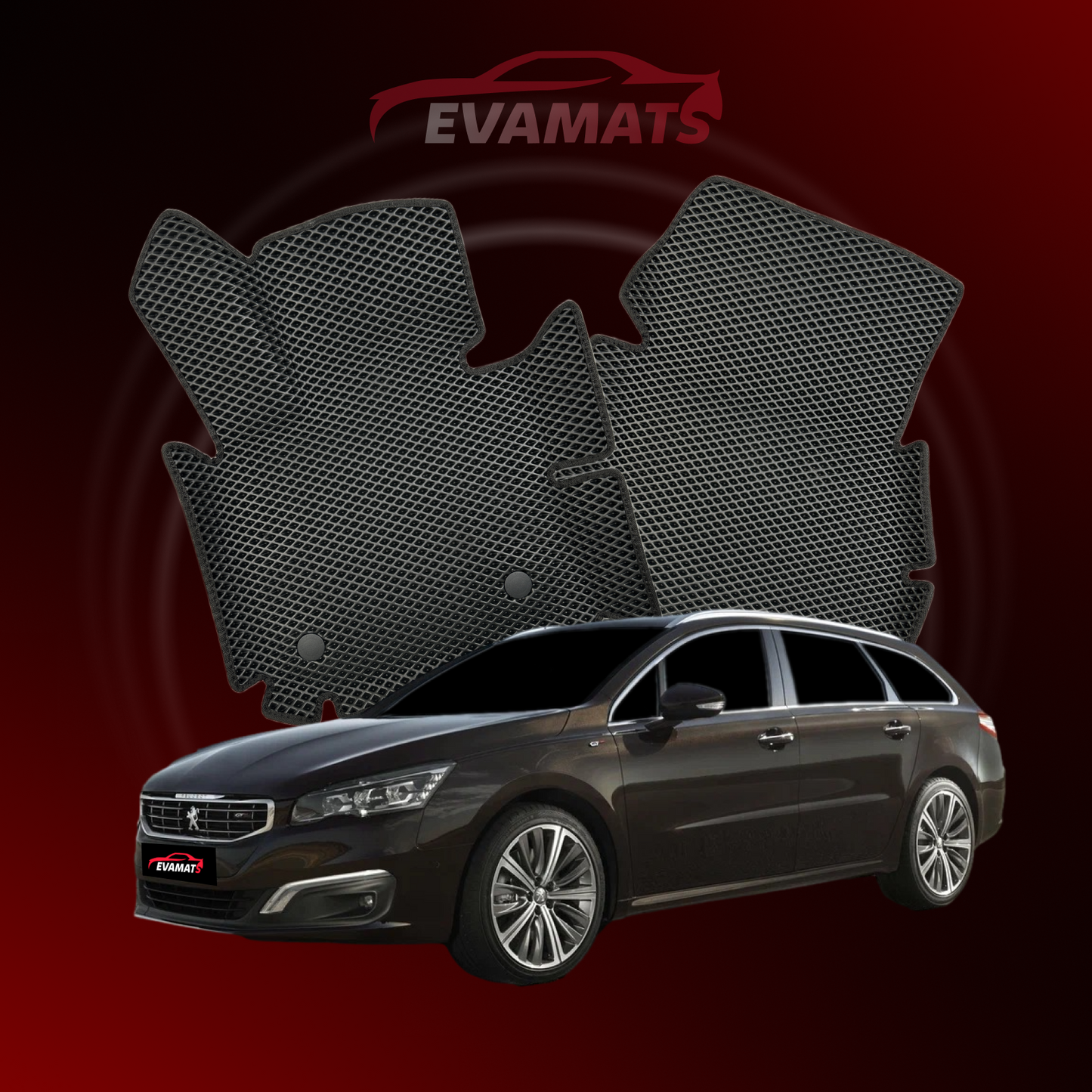 Dywaniki samochodowe 3D EVAMATS do Peugeot 508(MT) 1 gen 2011-2018 rok KOMBI