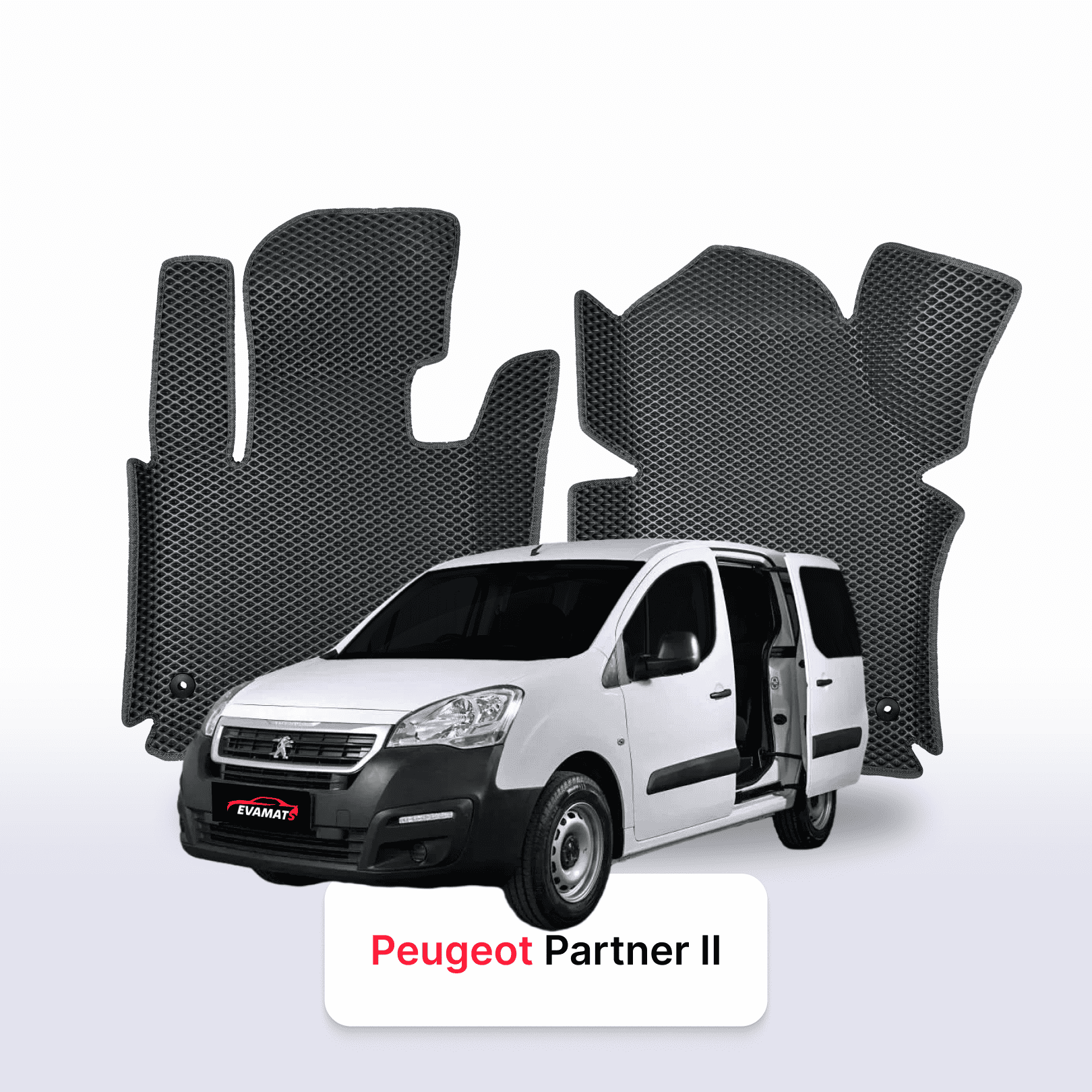 EVA Dywaniki samochodowe od EVA MATS 3D do Peugeot Partner(MT) 2 gen 2008-2018 rok Minivan BENZYNA