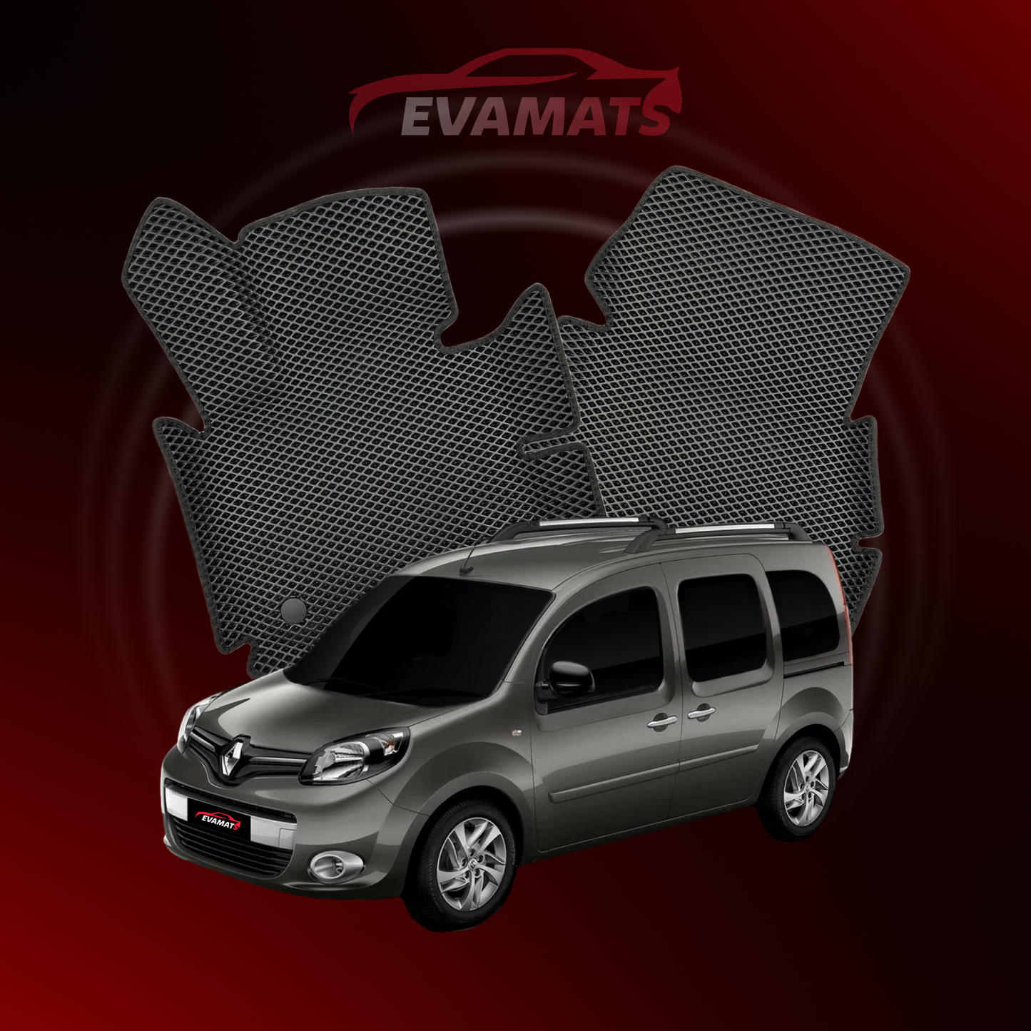 Dywaniki samochodowe EVAMATS do Renault Kangoo 2 gen 2008-2021 rok MINIVAN