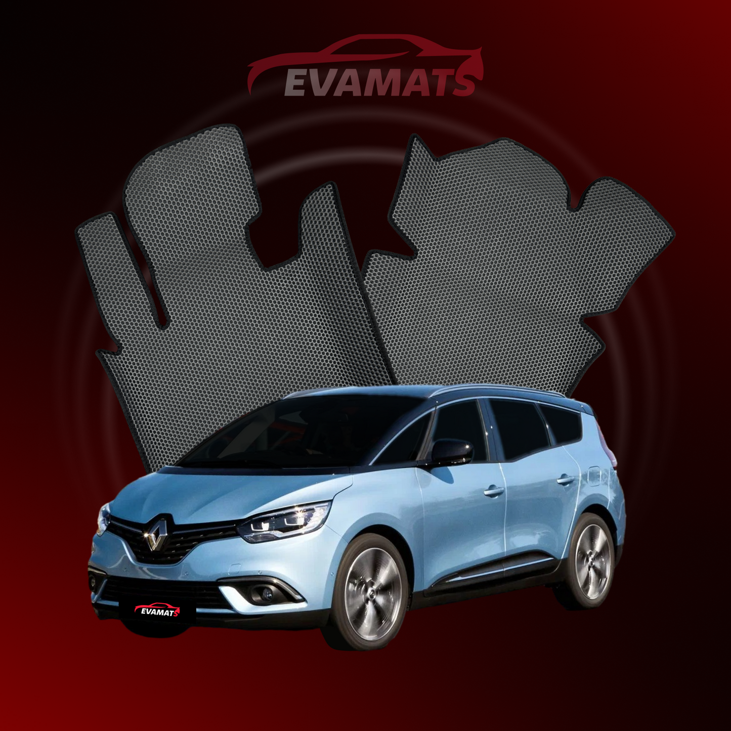 Dywaniki samochodowe EVAMATS do Renault Scenic Grand 4 gen 2016-2022 rok MINIVAN