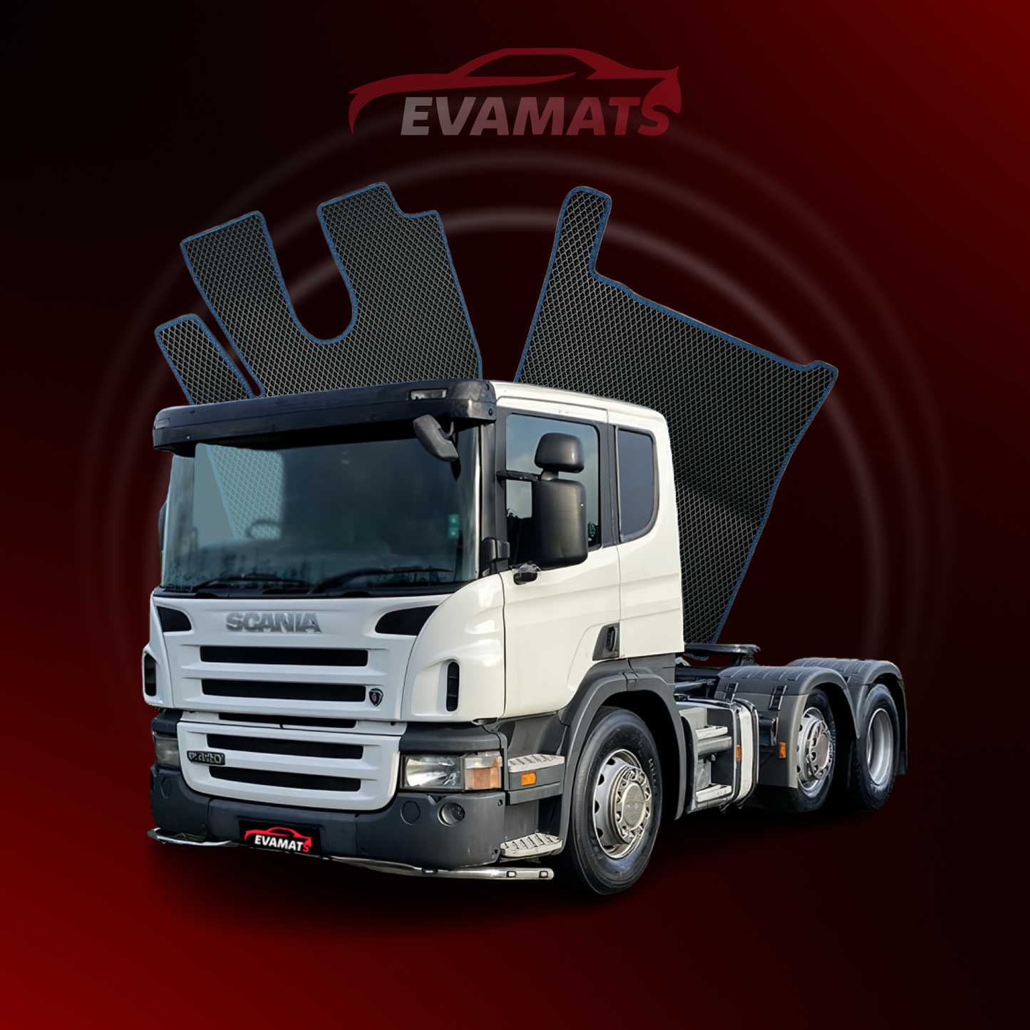 Коврики EVAMATS для Scania P420 1-го поколения 2004-2017 г.в. ТРАКТОР ПРИЦЕП