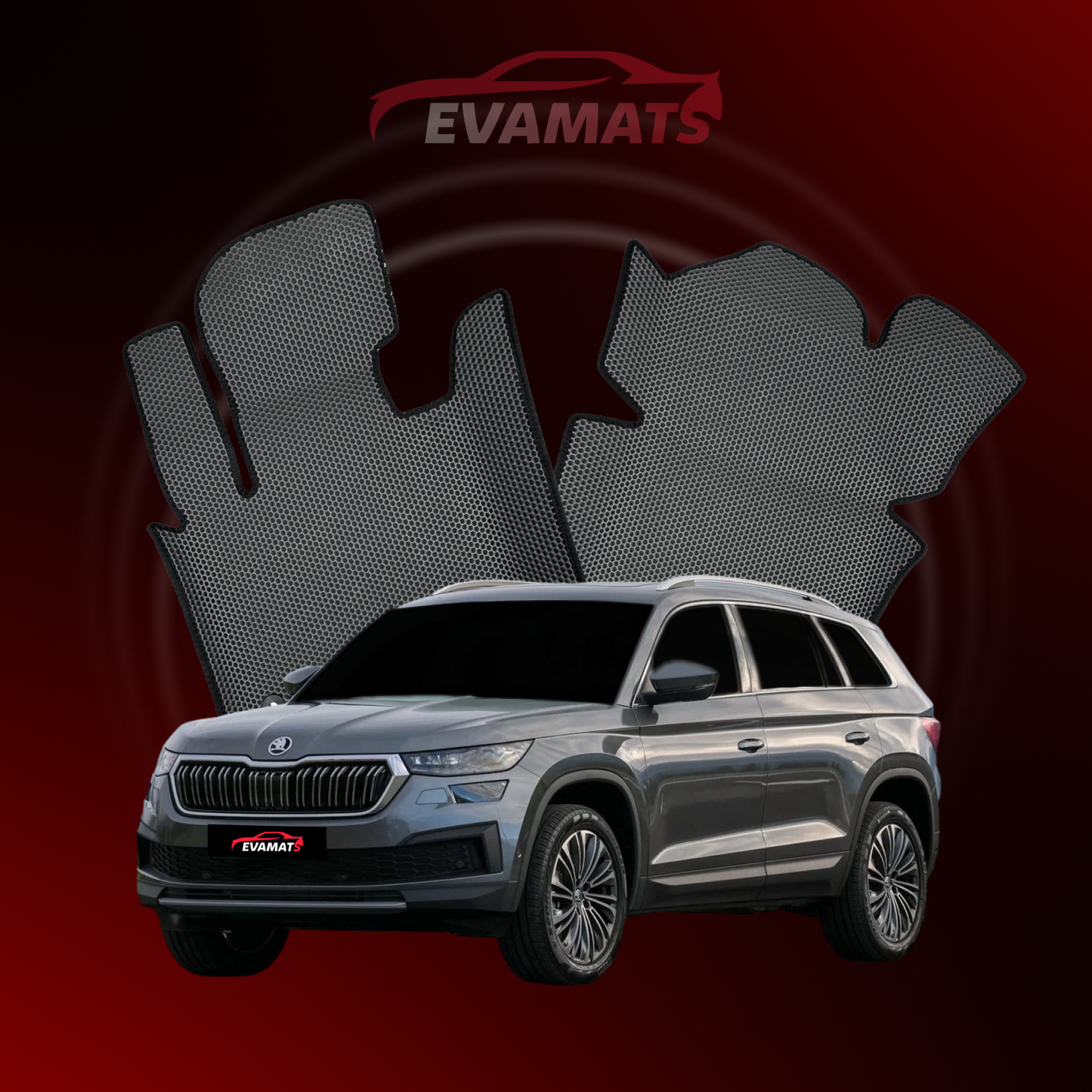 Автоковрики EVAMATS для позашляховика Skoda Kodiaq 1-го покоління 2016-2024 р.в.