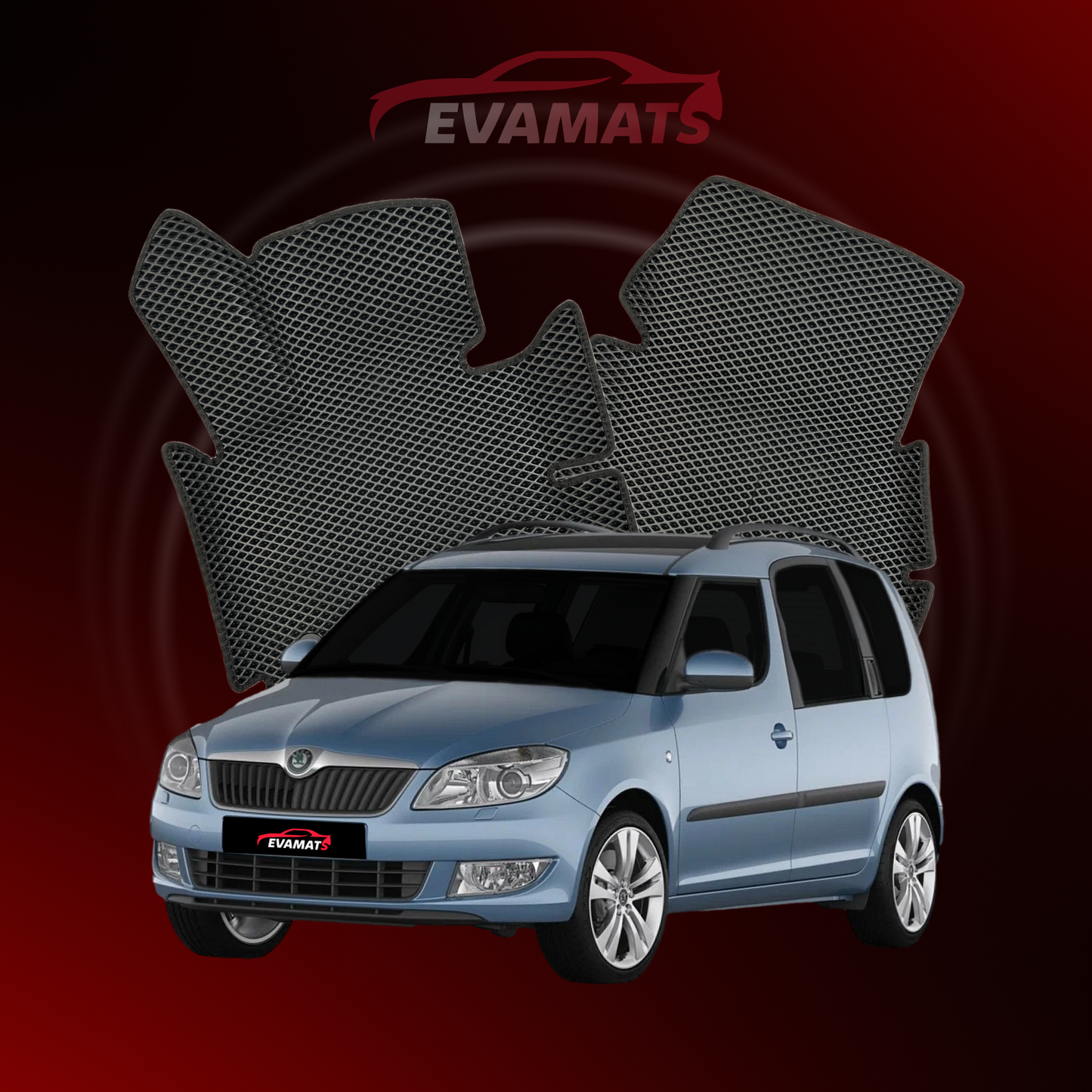 Dywaniki samochodowe EVAMATS do Skoda Roomster(5J) 1 gen 2006-2015 rok MINIVAN
