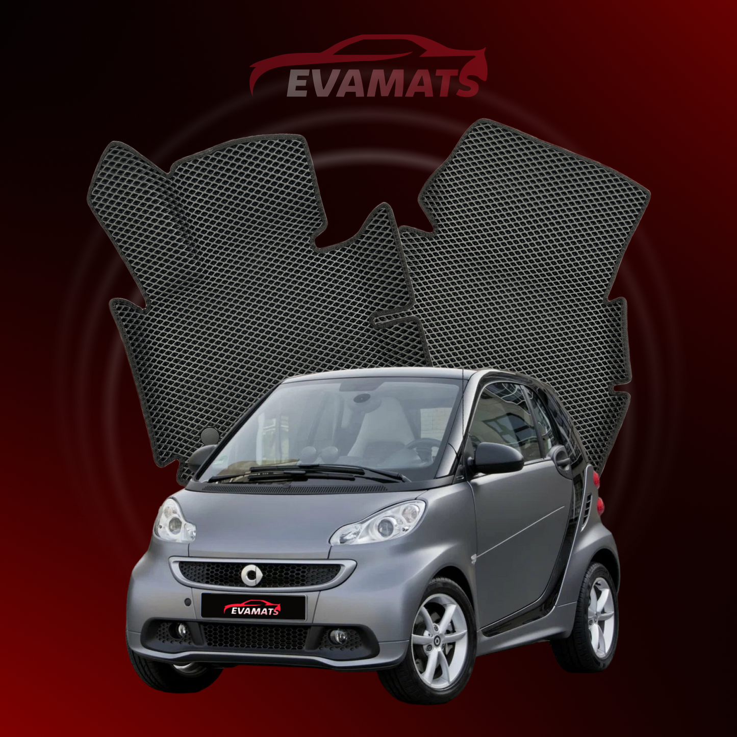 Dywaniki samochodowe 3D EVAMATS do Smart Fortwo 2 gen 2007-2015 rok HATCHBACK 3 drzwi