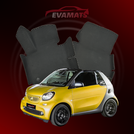 Dywaniki samochodowe 3D EVAMATS do Smart Fortwo 3 gen 2014-2023 rok KABRIOLET