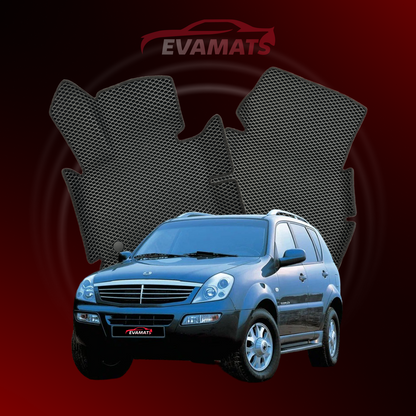 Коврики EVAMATS для SsangYong Rexton 1 gen 2001-2008 года выпуска внедорожник 5 дверей