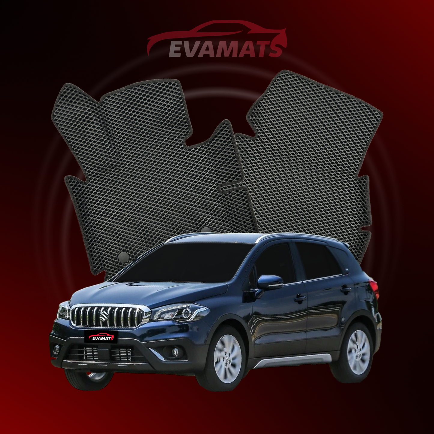 Коврики в салон EVAMATS для Suzuki SX4(S-Cross) 1 поколение 2013-2022 года ХЭТЧБЕК 5 дверей