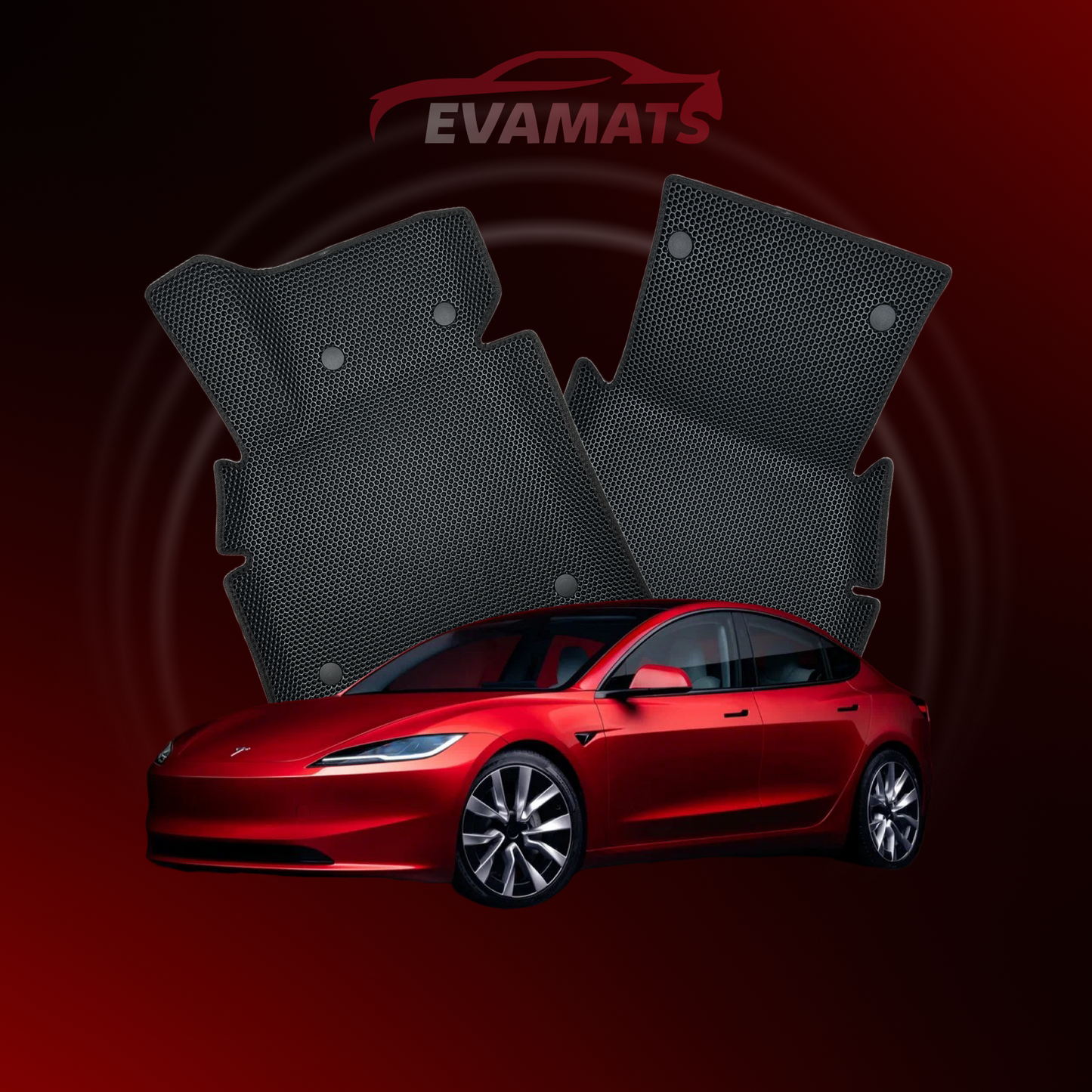 Коврики EVAMATS для Tesla Model 3(Perfomance) 1-го поколения СЕДАН 2017-2025 г.в.