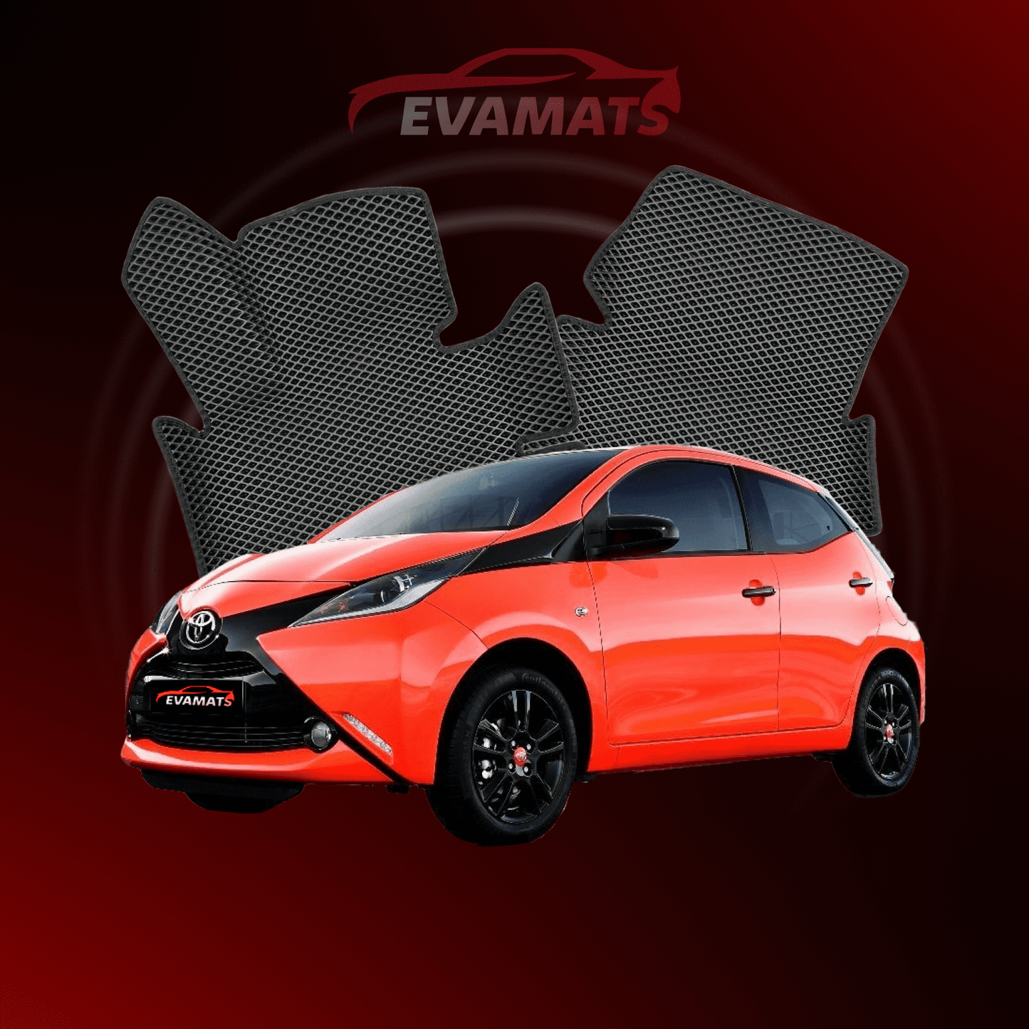 Коврики в салон EVAMATS для Toyota Aygo 2 поколения 2014-2023 года ХЭТЧБЕК 5 дверей