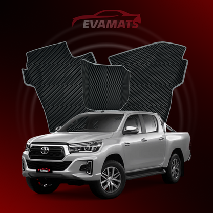 Dywaniki samochodowe EVAMATS do Toyota Hilux 8 gen 2015-2023 rok PICK-UP podwójna kabina