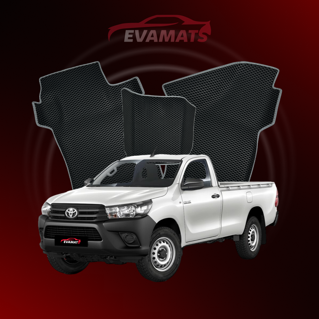 Автомобільні килимки EVAMATS для Toyota Hilux 8 gen 2015-2025 року PICK-UP одномісний салон