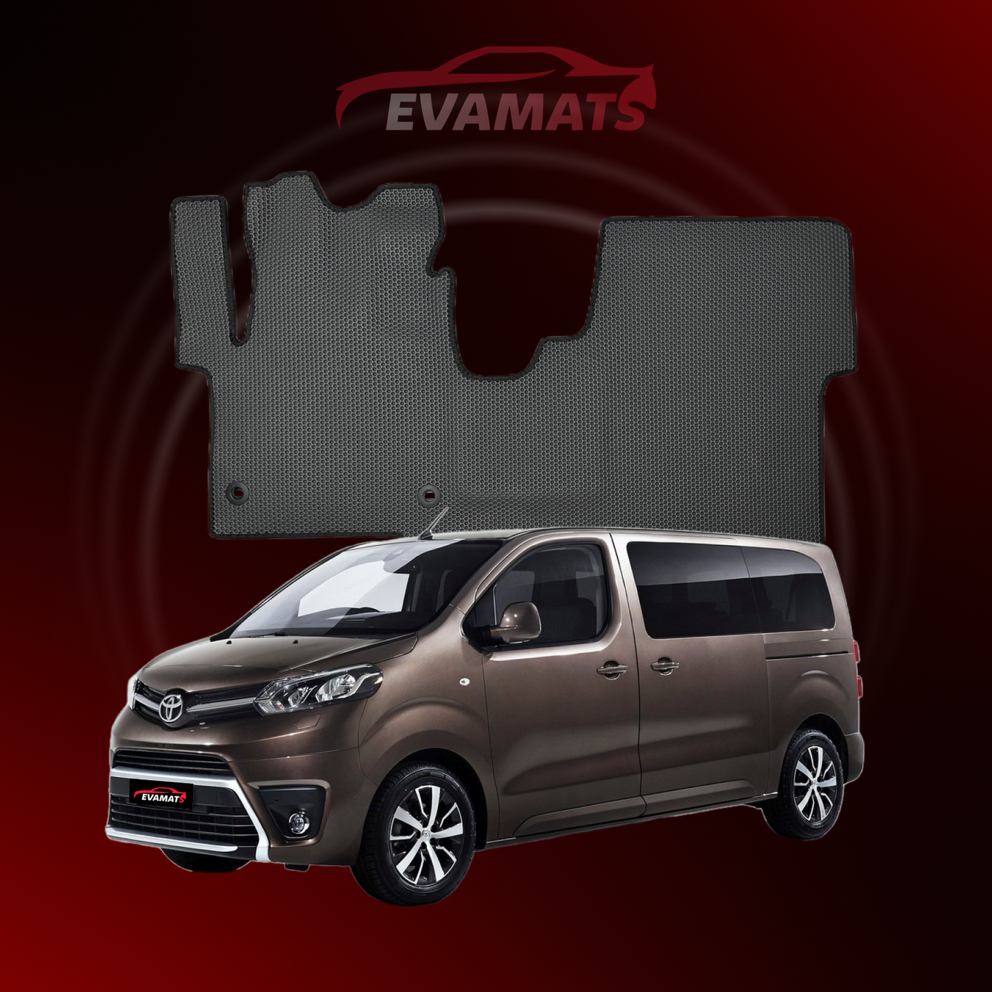 Dywaniki samochodowe EVAMATS do Toyota ProAce Verso 2016-2023 rok MINIVAN 7-osobowy