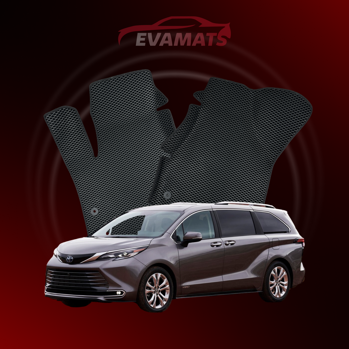 Коврики EVAMATS для Toyota Sienna 4 поколения МИНИВЭН 2020-2025 года выпуска