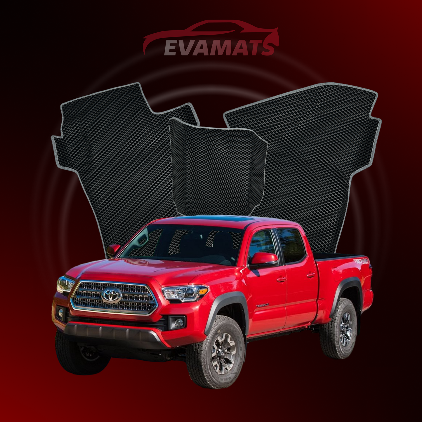 Автомобільні килимки EVAMATS для Toyota Tacoma 3 gen 2015-2023 року LONG PICK-UP подвійна кабіна