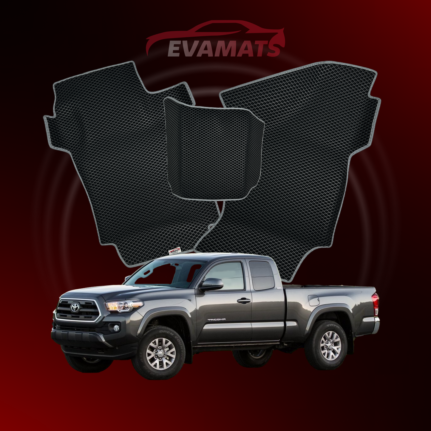 Автоковрики EVAMATS для Toyota Tacoma 3 gen 2015-2023 рік PICK-UP полуторна кабіна