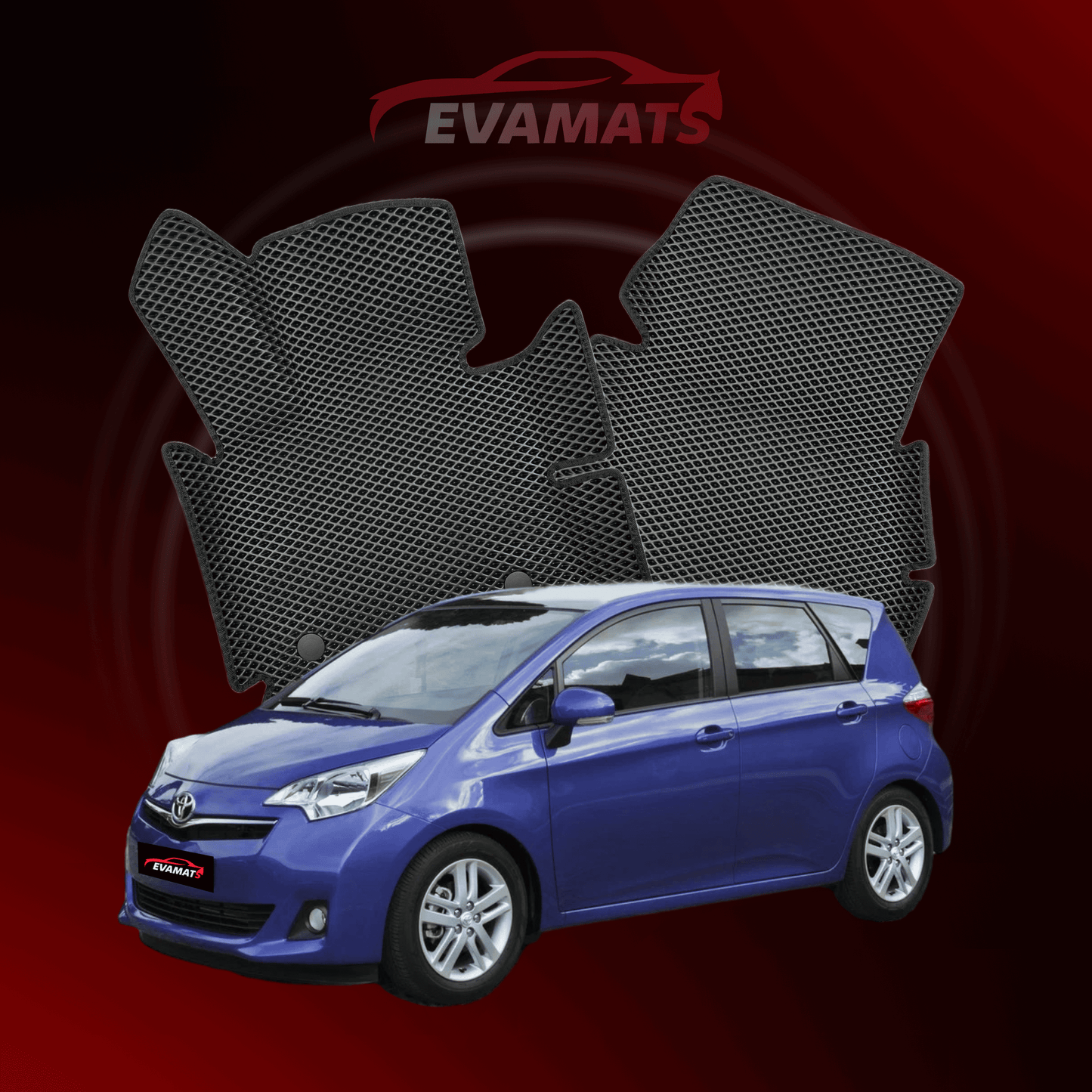 Автоковрики EVAMATS для Toyota Verso S 1 покоління 2010-2018 р.в. МІНІВЕН