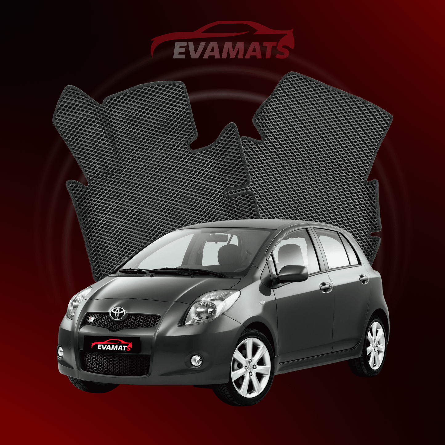 Коврики EVAMATS для Toyota Yaris 2 gen 2005-2012 года ХЭТЧБЕК 5 дверей