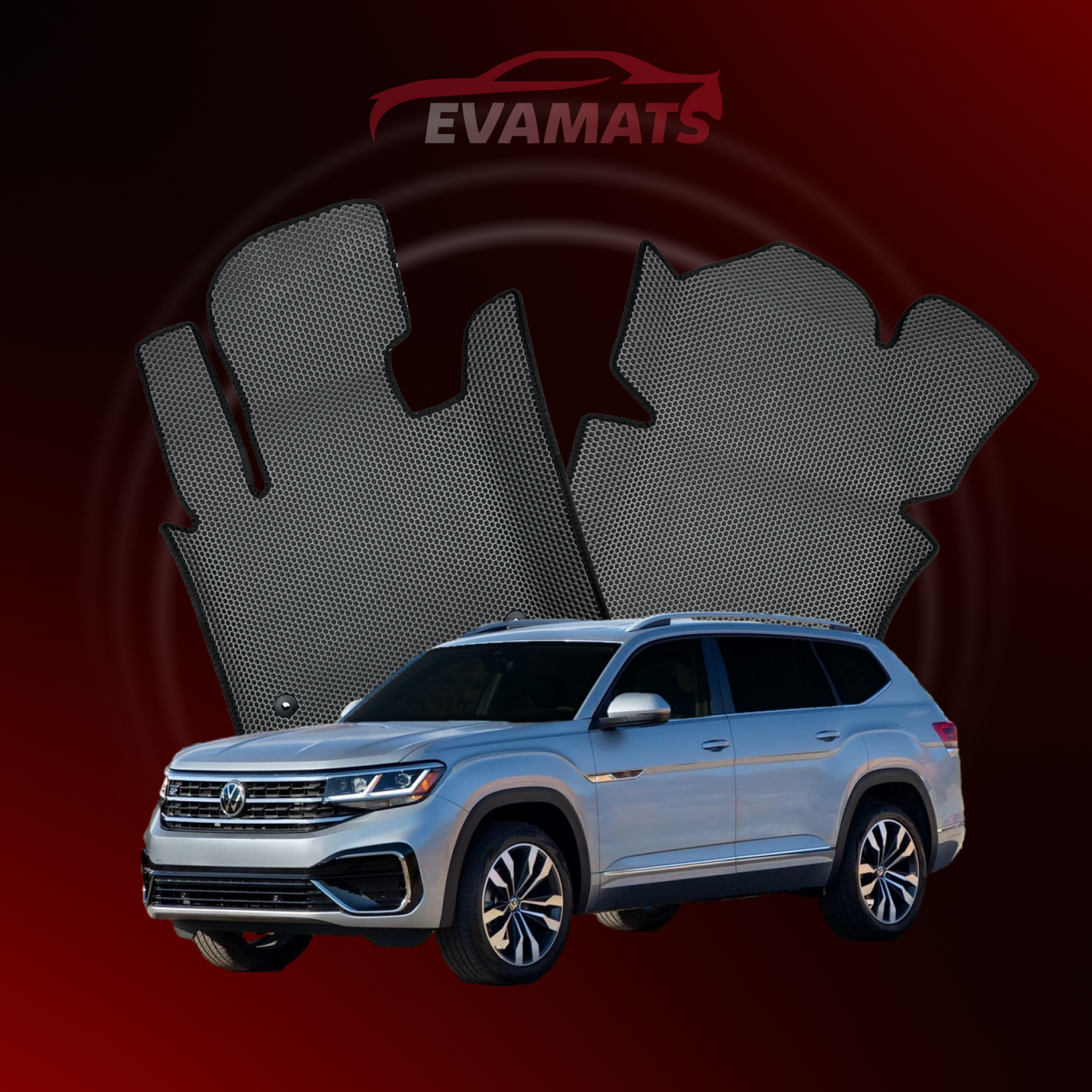 Автоковрики EVAMATS для позашляховика Volkswagen Atlas 1 покоління 2017-2025