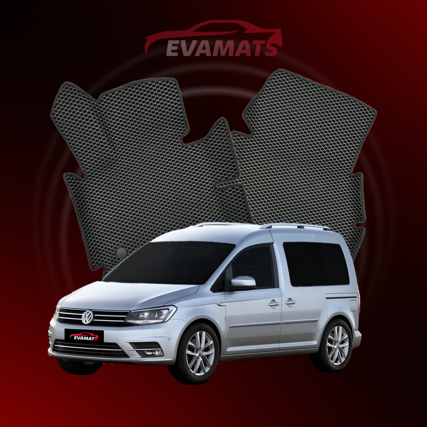 Dywaniki samochodowe EVAMATS do Volkswagen Caddy III gen 2004-2020 rok MINIVAN 5 osobowy