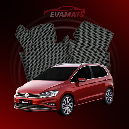 Автоковрики EVAMATS для Volkswagen Golf Sportsvan I покоління 2014-2020 р.в. МІНІВЕН