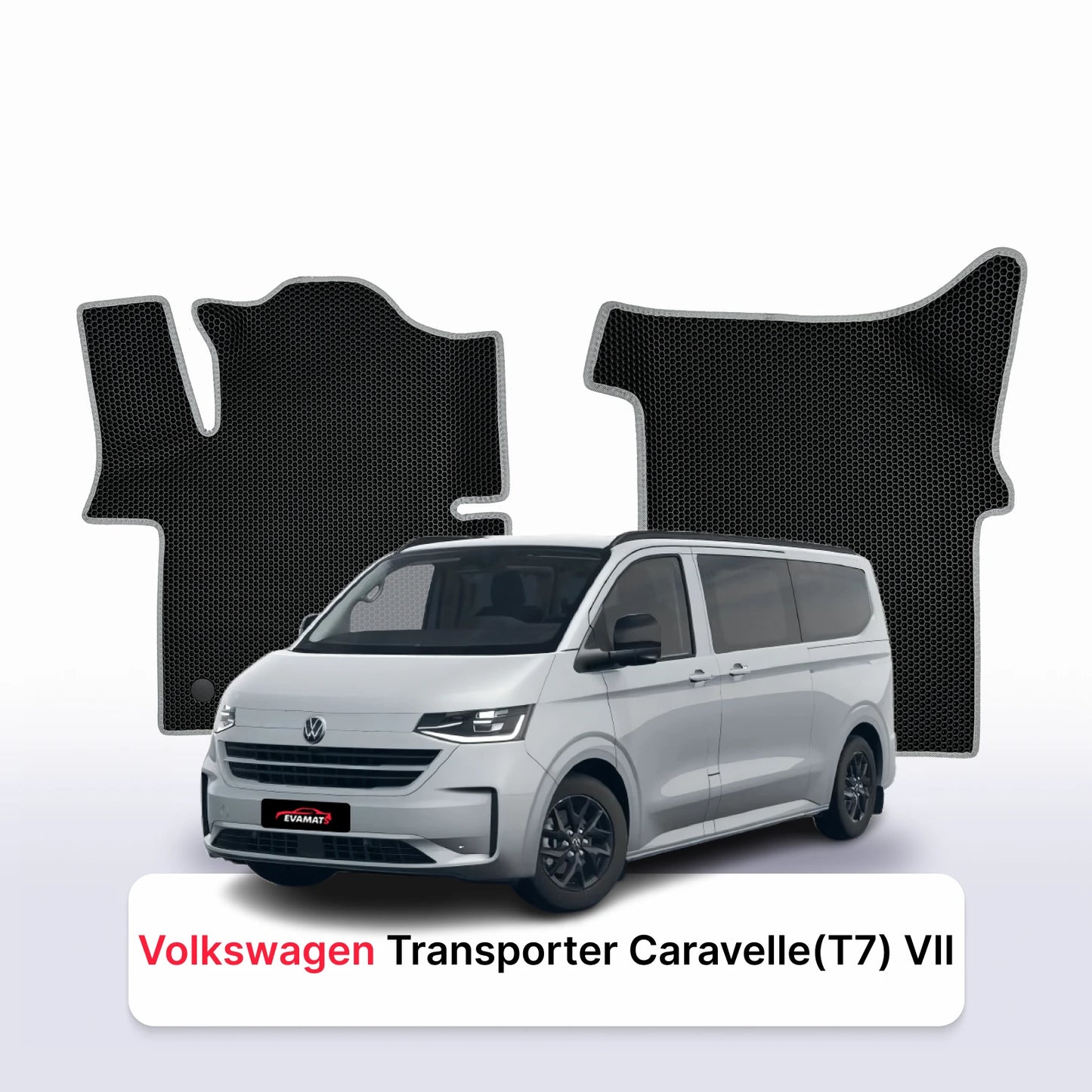 Автоковрики EVAMATS для Volkswagen Transporter Caravelle(T6) VI покоління 2015-2023 р.в. МІНІВЕН