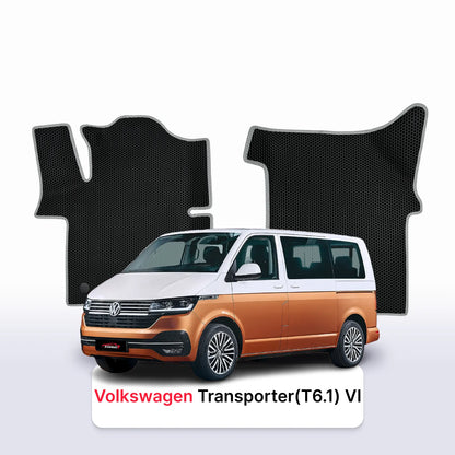 Автоковрики EVAMATS для Volkswagen Transporter Caravelle(T6) VI покоління 2015-2023 р.в. МІНІВЕН