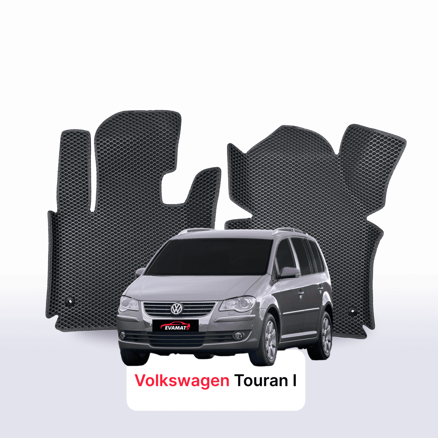EVA Dywaniki samochodowe od EVA MATS 3D do Volkswagen Touran I gen 2003-2015 rok Minivan BENZYNA + Podpiętka EVAMATS