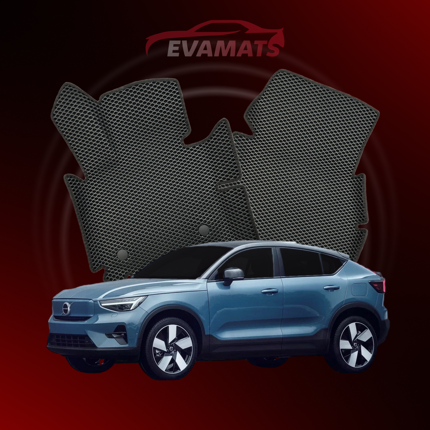 Dywaniki samochodowe EVAMATS do Volvo C40 1 gen 2021-2025 rok Elektro SUV