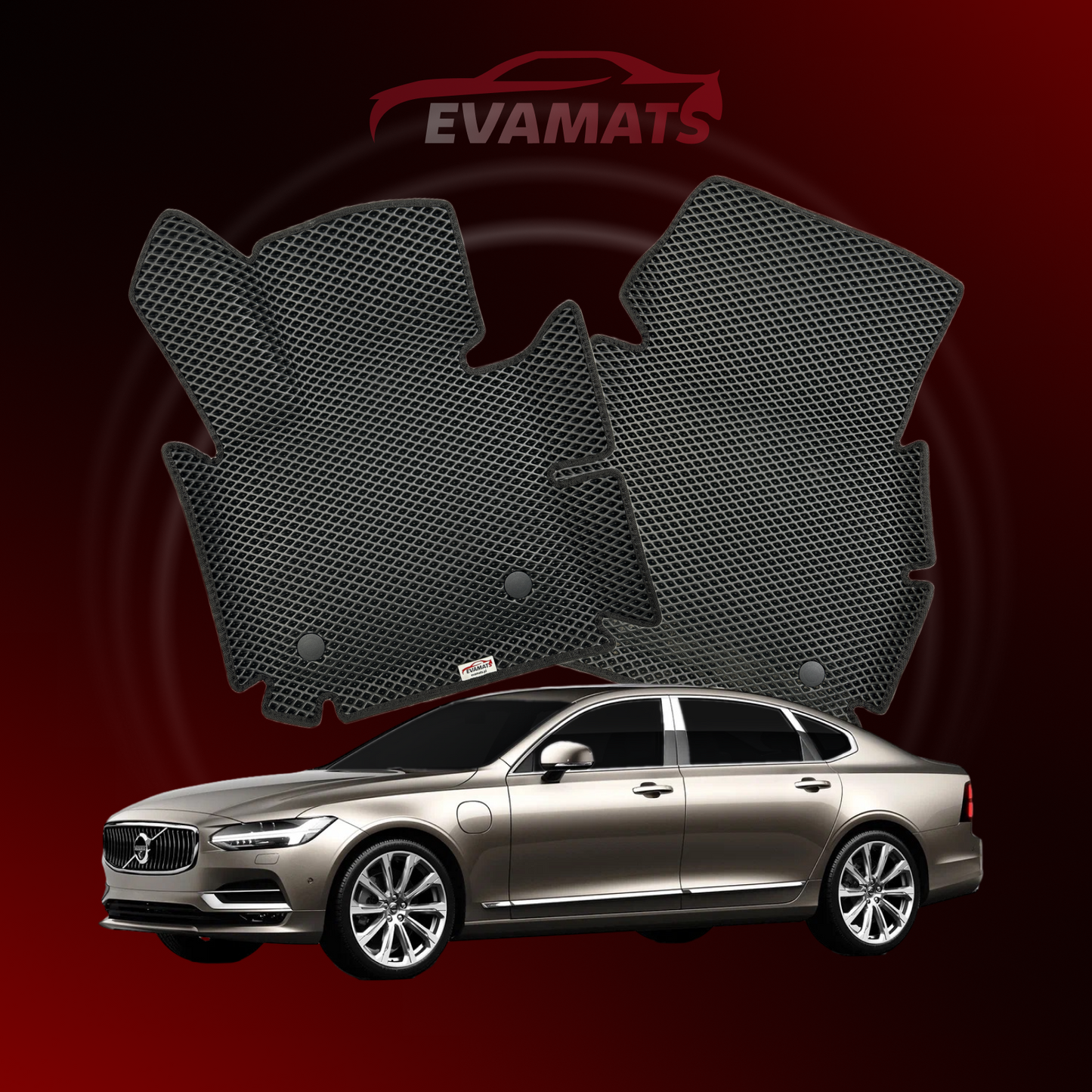 Автоковрики EVAMATS для Volvo S90 2 покоління 2016-2025 р.в. SEDAN LONG