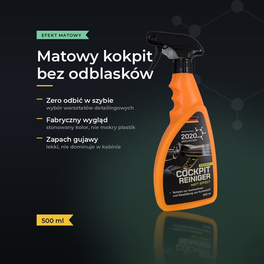 Preparat do kokpitu i plastików — efekt matowy, gujawa, 500 ml