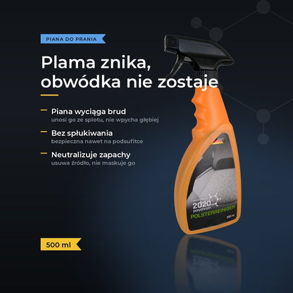 Piana do prania tapicerki samochodowej — usuwa plamy, 500 ml