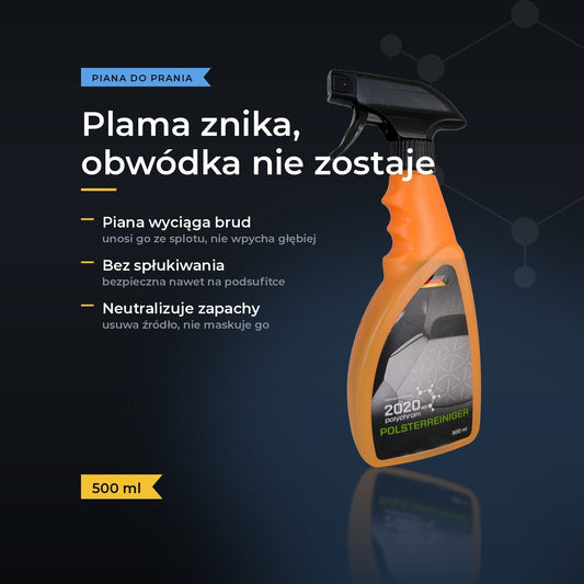 Piana do prania tapicerki samochodowej — usuwa plamy, 500 ml